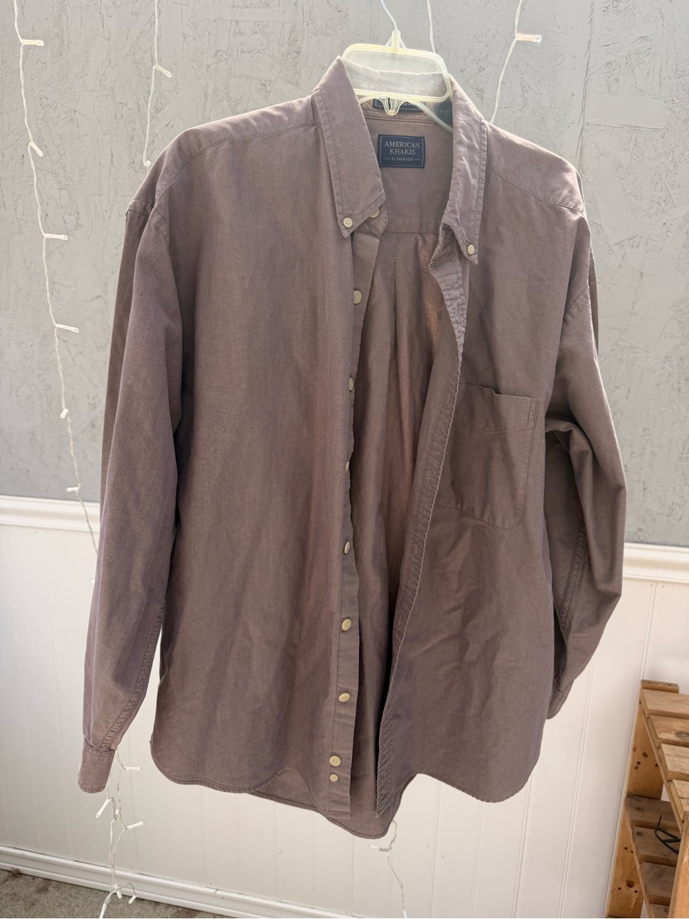 Van Heusen Men's Button-Front Jean Jacket in Mauve Brown
